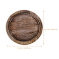 thumbnail image 2 of UPOUART 2-Pack Wood Serving Platters 11.4x11.4in Farmhouse Style Trays for Serving, Houseplants, and Home Decor, 2 of 8