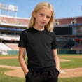 thumbnail image 6 of Boys Tshirts Lightweight Stretchy Solid Print Crewneck Short Sleeve Basic Tee for Sporty Casual Wear Boys' Tops Tees Shirts Black 3 Years-4 Years, 6 of 6