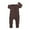 Brown, variant on Boys Bodysuits Practical Everyday for Early Zipper Romper with Long Sleeve Ribbed Pajama Design for Safe Sleep and Easy Changes