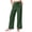 Green, variant on Women's High Waist Wide Leg Pants, Elastic Drawstring Waist Casual Trousers, Side Slit Pocket Pants, Solid Color Lounge Pants, Loose Fit Yoga Pants, Everyday Wear Brown S