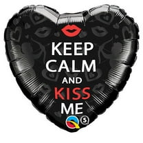 18 inch Keep Calm And Kiss Me Foil Mylar Balloon - Party Supplies Decorations