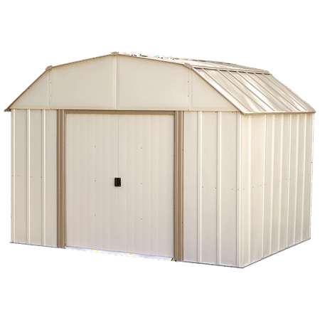 UPC 026862100252 product image for Steel Storage Shed 10 x 8 ft. Barn Style Galvanized Taupe/Eggshell | upcitemdb.com
