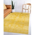 thumbnail image 2 of EORC IE85YL6X6R Tapis Rond Traditionnel Surteint 6 Pi, Jaune, 2 of 11