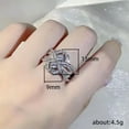 thumbnail image 2 of K-KED Fashion 925 Silver Cubic Zircon Ring Gift Women Anniversary Delicate Jewelry Sz 6-10-6, 2 of 6