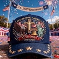 thumbnail image 3 of Eagle & Liberty & Cross United States 250th Anniversary Hat,Adjustable Baseball Cap for Men & Women,250th Anniversary USA Hat, 3 of 7