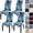 Blue, variant on Dining Room Chair Covers Set of 4, Stretch Printed Parsons Chair Slipcovers Super Fit Spandex Removable Washable Kitchen Chair Protector Cover for Dining Room, Hotel, Ceremony (Ball Flower)