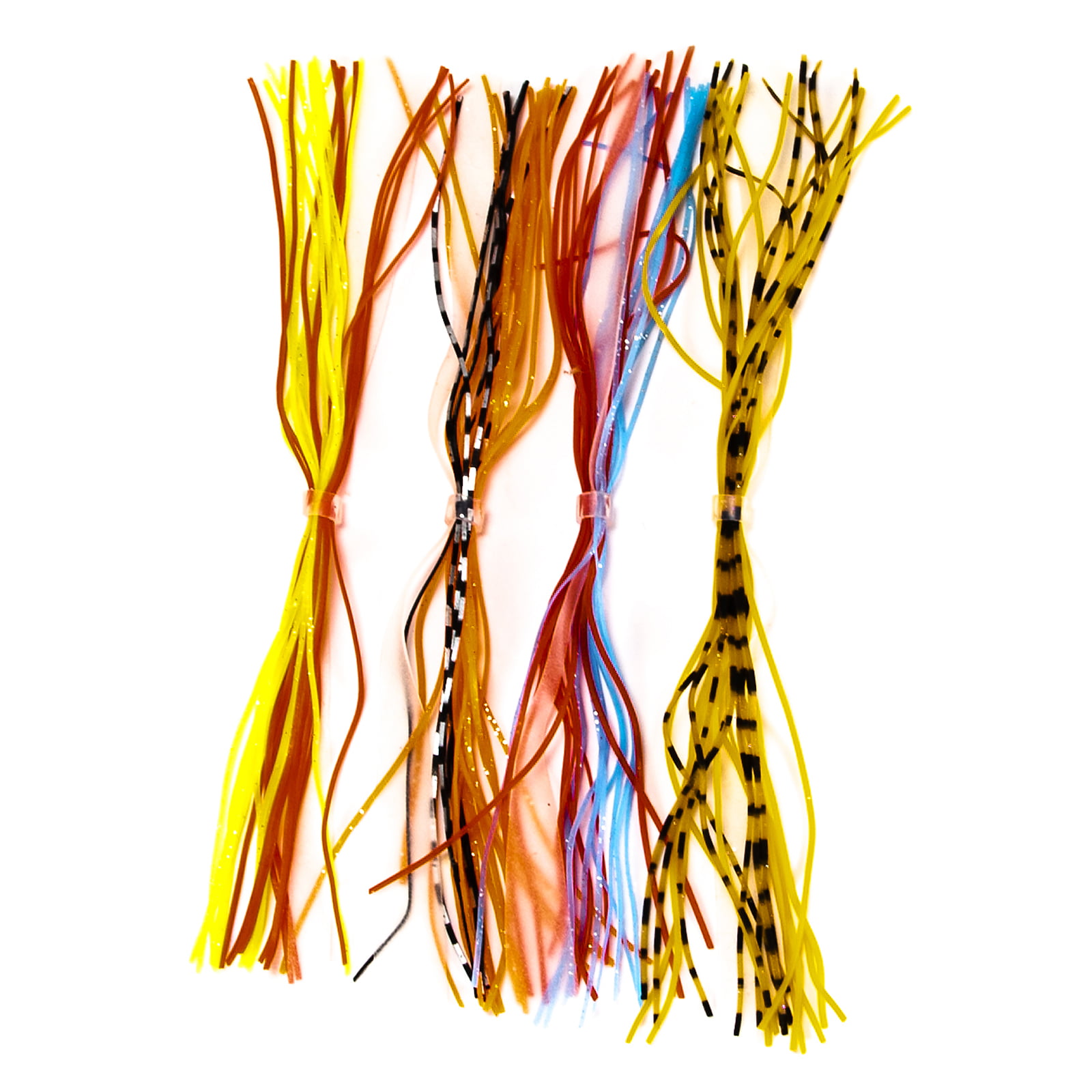 Details about   10 Bundles 50 Strands Fishing Silicone Skirt Spinnerbait Jig Replacement All Red 
