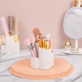 thumbnail image 4 of Plastic Makeup Brush Holder for Desk, Round Cosmetics Brushes Organizer with 4 Compartment, Storage Cup for Lipsticks, Hair Accessories, Beauty Tool i, 4 of 4