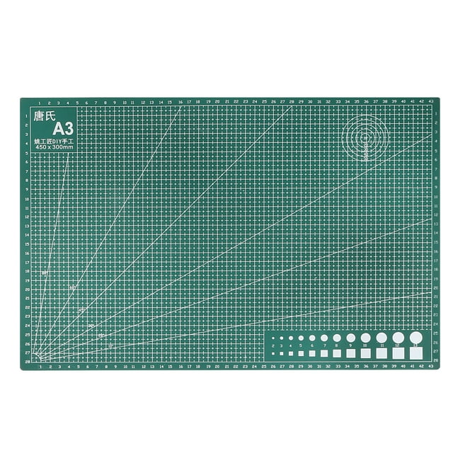 Base de Corte A3 Unique Bargains Verde 45x30cm PVC 2uds