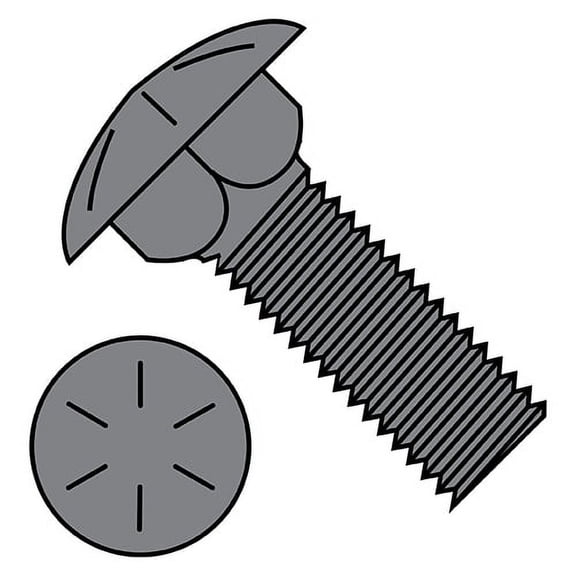 5/16-18X3 Carriage Bolt Grade 8 Fully Threaded Plain (Pack Qty 450) BC-3148C8P