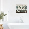 thumbnail image 3 of Farmhouse Lily Flower Bathroom Decor Wall Art Rustic Hummingbird Floral Pictures Wall Decor Relax Soak Unwind Bathroom Sign Canvas Painting Prints Artwork Home Decorations Framed for Bedroom 16"x12", 3 of 6