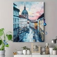 thumbnail image 4 of Romantic European Cityscape Canvas Painting， Suitable for Living Room， Bedroom， Office， Hallway， and Dining Room Decoration., 4 of 8