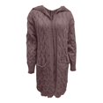 thumbnail image 5 of BODOAO Chunky Knit Cardigan,Women's Long Cardigan with Hood,Oversize Cardigans,Open Front Sweater,Long Sleeve Coat,Autumn Winter with Pockets,Cardigan Cable Knit Long Sweater Coats Coffee L, 5 of 9