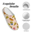 thumbnail image 5 of Wukai Hamburger Pizza Coke Print Women's Indoor Bedroom Slipper Slip On Shoes, Unisex House Shoes with Anti-Skid Sole for Men, Gift for Women Men-13, 5 of 7