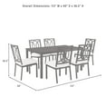 thumbnail image 6 of Chambers 7Pc Outdoor Metal Dining Set Creme/Matte Black - Table & 6 Chairs, 6 of 17
