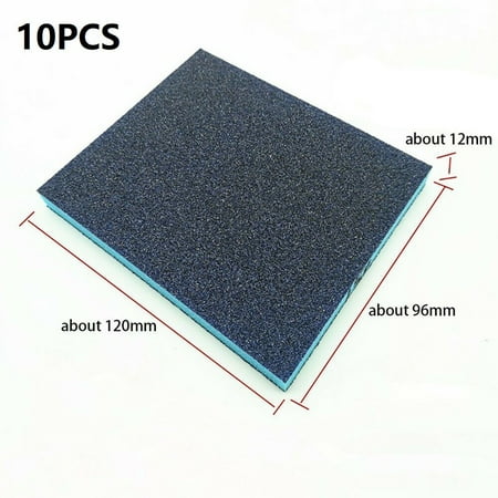 

10Pcs Flexible Sanding Sponge Pad Wet/Dry Foam Sandpaper Polishing Block 80-220#