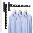 thumbnail image 1 of shiyou-Wall Mounted Clothes Drying Rack, 2 Pack Metal Laundry Hanger Drying Rack Indoor, 180 Degrees Foldable Clothes Organizer for Balcony, Bathroom, Wardrobe, Laundry Room (Matte Black), 1 of 4