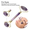 thumbnail image 2 of BIMZUC Natural Jade Roller Massage Amethyst Facial Massager Anti Wrinkle Anti Aging Tool for Face Eyes Neck Body Beauty Skin Care, 6.7 inches / 17 cm, Purple, 2 of 10