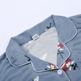 thumbnail image 6 of Arlun Cute Pajama Sets for Women Long Sleeve Sleepwear Button down Loungewear Soft 2 Piece Pjs Sets with Pockets Elastic Waisted Long Pants Thin Loose Comfy Pajamas Sets Dark Blue2 XL, 6 of 7
