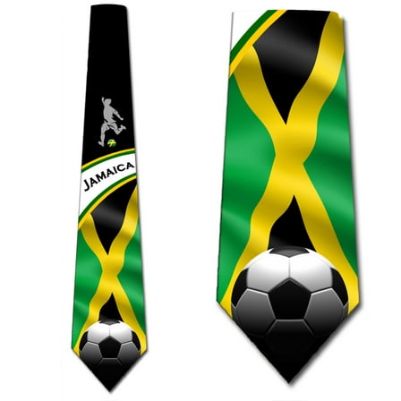 Soccer Ties Mens Jamaica Tie Sports Necktie by Three Rooker