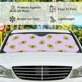 thumbnail image 4 of GZHJMY Car Front Windshield Sunshade UV Heat Protection, Foldable Auto Windshield Sun Visor for SUV Sedan Seamless Fruit Avocado, Car Sunscreen Blocks UV Rays Heat 51x27.5inch Keep Vehicle Cool, 4 of 5