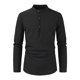 thumbnail image 1 of Mens Slim Fit Casual Shirt Long Sleeves Breathable T Shirts Soft Button Top, 1 of 8