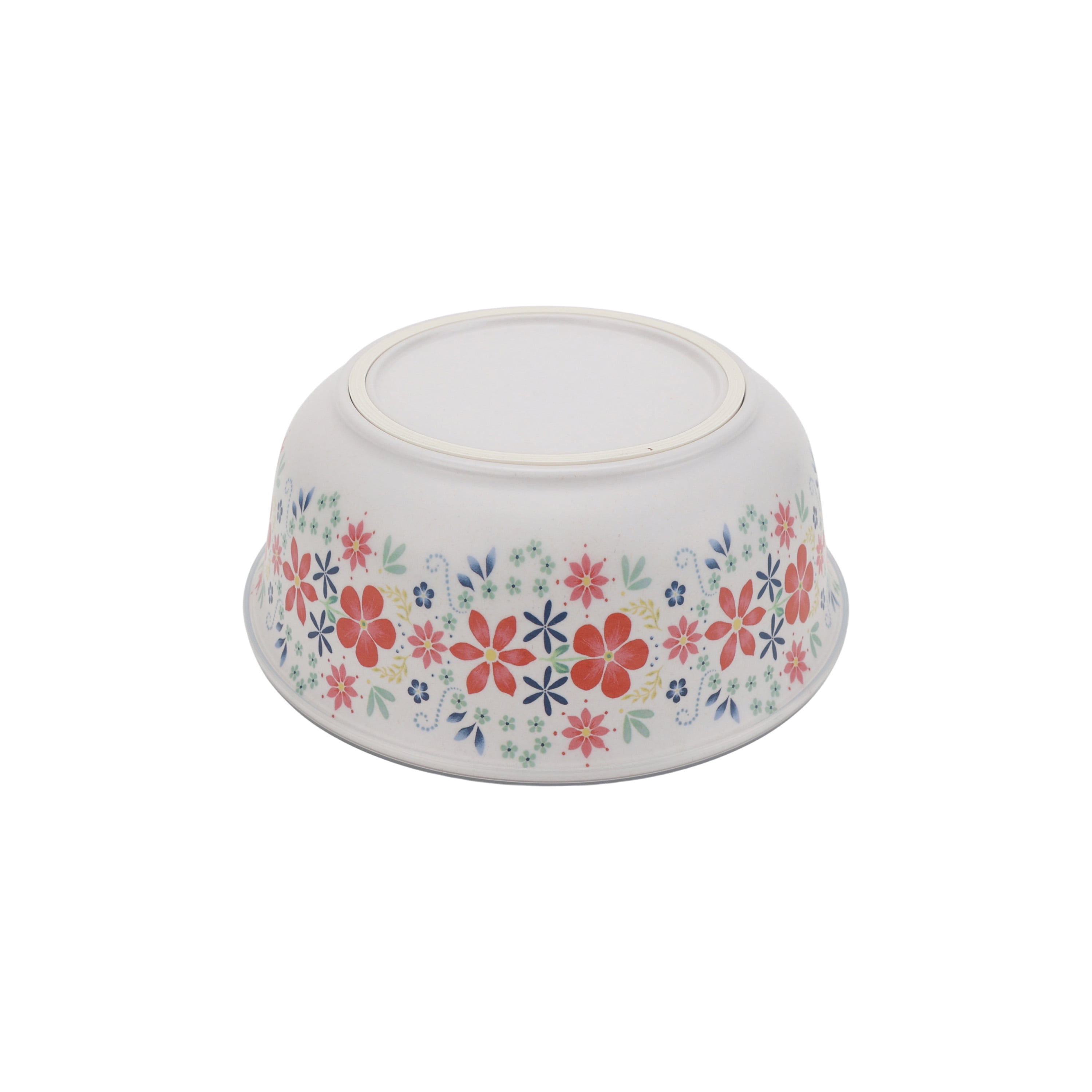 The Pioneer Woman Hattie 6-Piece Bamboo Melamine Bowl Set with Lids, Multicolor