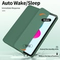 thumbnail image 5 of DWPSG Case for iPad (A16) 11th Generation 11 inch 2025, iPad 10th Generation Case 10.9 inch 2022 with Pencil Holder, Smart Trifold Stand Cover with Slim Soft TPU Back Shell, Green, 5 of 8