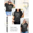 thumbnail image 4 of XCHQRTI Horrible Idea Tshirt Plus Size Women Shirt Sarcastic Graphic Tees Oversized Humor Letter Tee Short Sleeve, 4 of 7