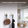 thumbnail image 2 of Adhesive Towel Hooks Towel Hooks for Hanging Robes Coat Hooks Stick on Wall Hooks Stainless Steel 4 Pack (Silver), 2 of 5