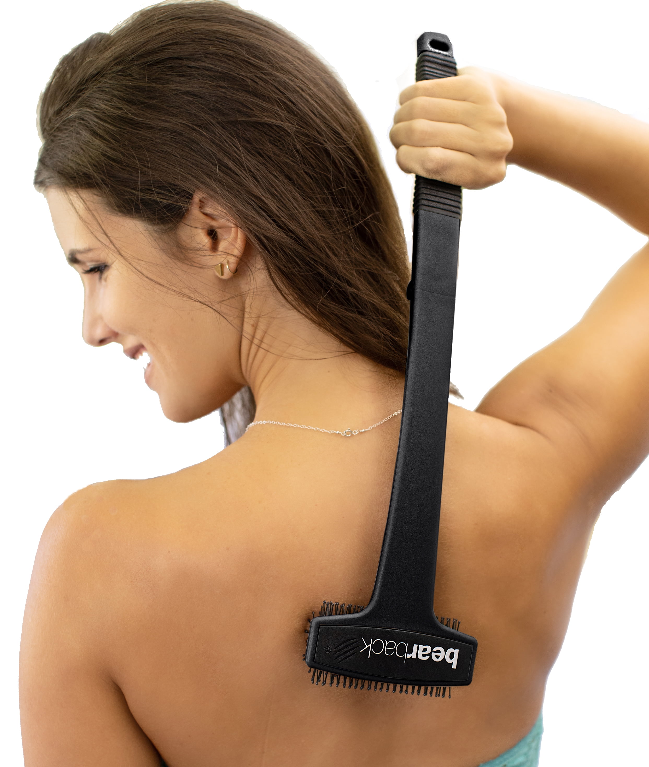 Bearback Back Scratcher: Premium Scratcher for Back & Body. The Original Large Bristled Folding Long Handle Exfoliating Brush for Adults/Men/Women