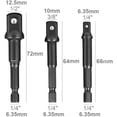 thumbnail image 3 of Hex Impact Driver Power Bits Set, 7 Pieces For Quick Change And Enhanced Versatility, Chrome-Vanadium Steel With Black Oxide Coating For Rust Protection, Suitable For Various, 3 of 5