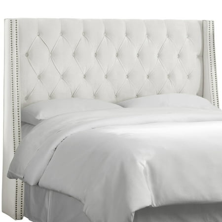 Skyline Tufted Nail On Wingback Velvet Upholstered Headboard Skyline Tufted Nail On Wingback Velvet Upholstered Headboard