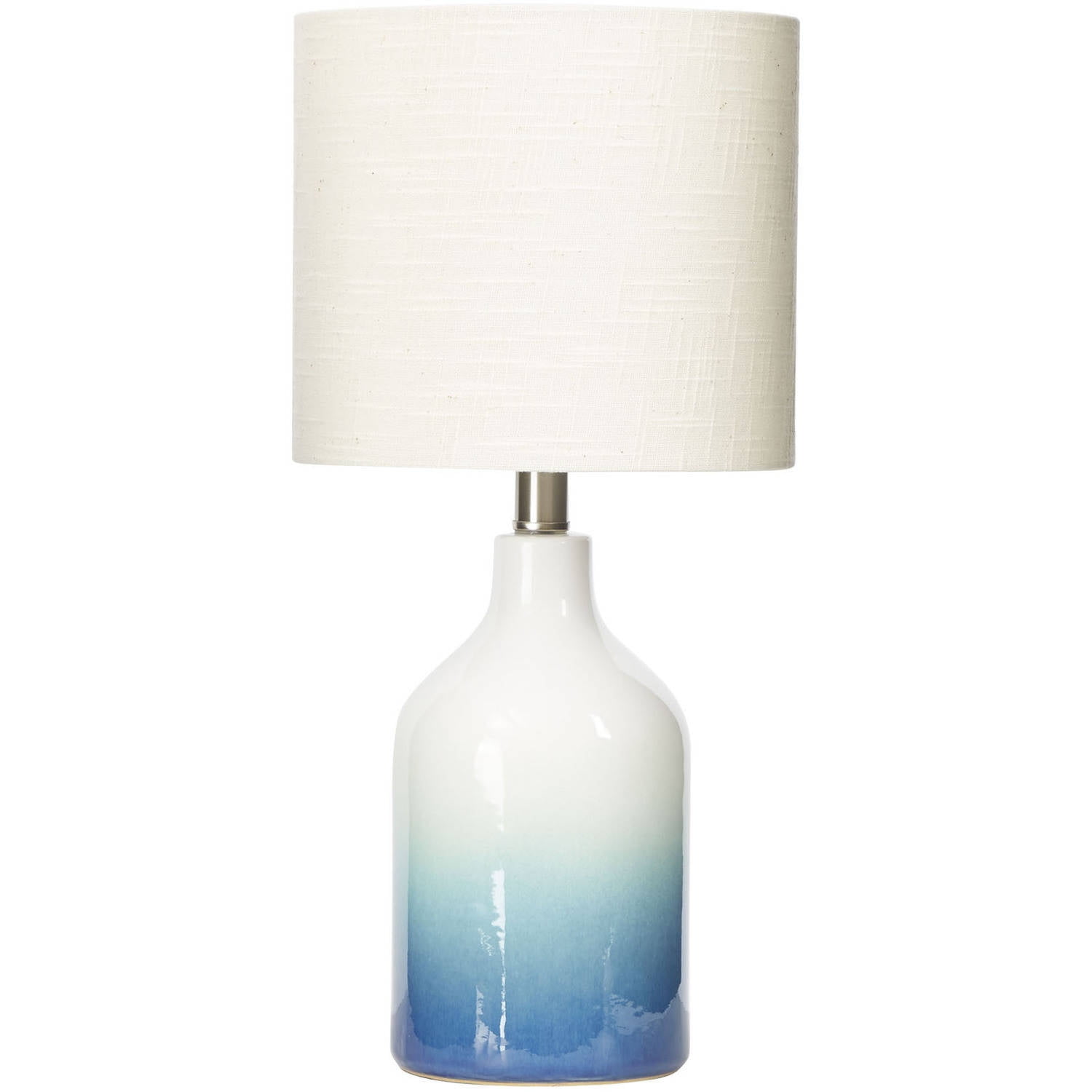 Gardens Ombre Ceramic Table Lamp Blue, Grey And Blue Detail Ceramic Table Lamp