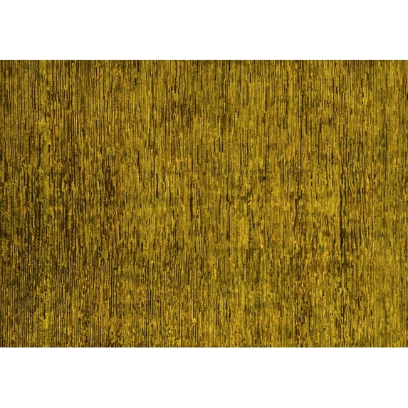 Ahgly Company Machine Washable Indoor Rectangle Abstract Yellow Modern Area Rugs, 8' x 12'