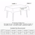 thumbnail image 5 of Stripe Tassel Tablecloth Cotton Linen Resistant/Dust-Proof Waterproof Table Cover for Kitchen Dinning Tabletop Decoration (Rectangle/Oblong,55 x 79 Inch, Blue), 5 of 5