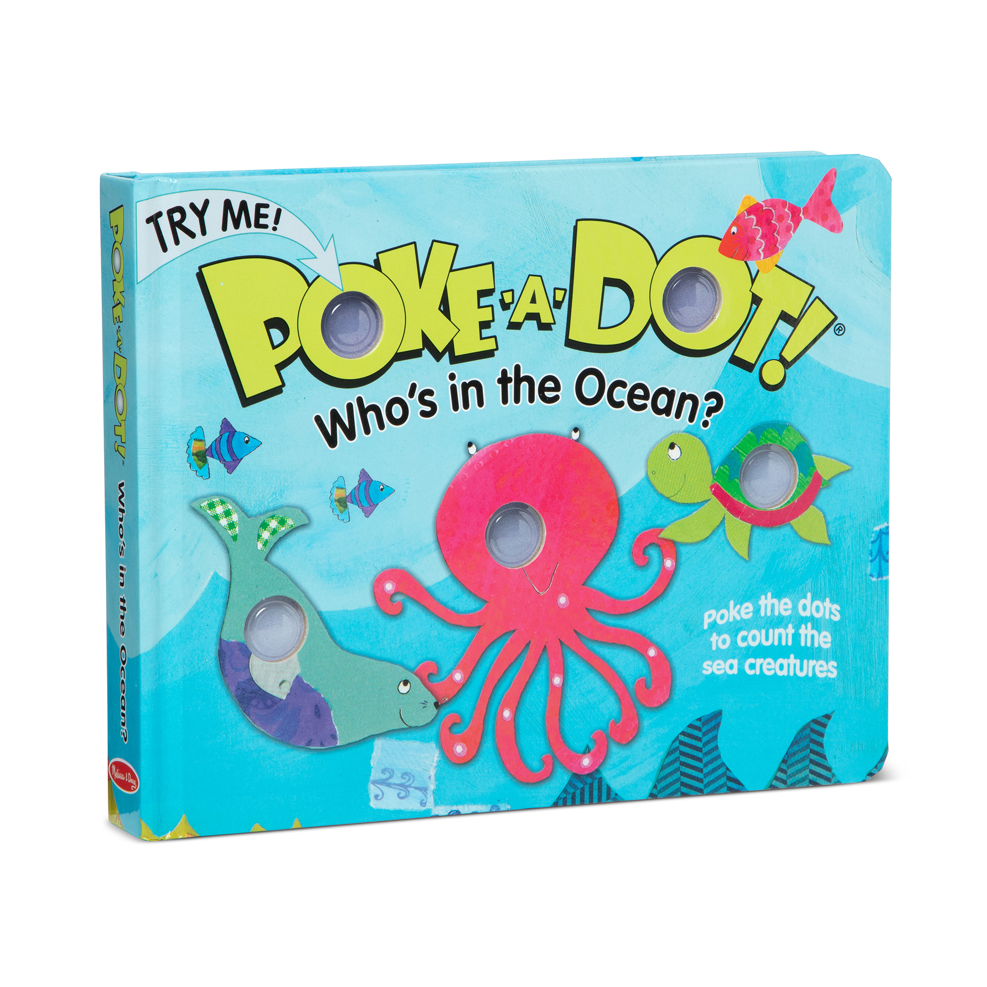 Melissa & Doug Children's Book - Poke-a-Dot: Whoβs in the Ocean (Board Book with Buttons to Pop) - FSC Certified