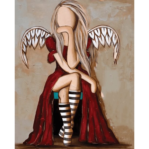 Wdftyju Ángel 40x50cm pintura al óleo por números cuadro pintura DIY (M746) Wdftyju 5dg6kj0zb9fc4zj9D08