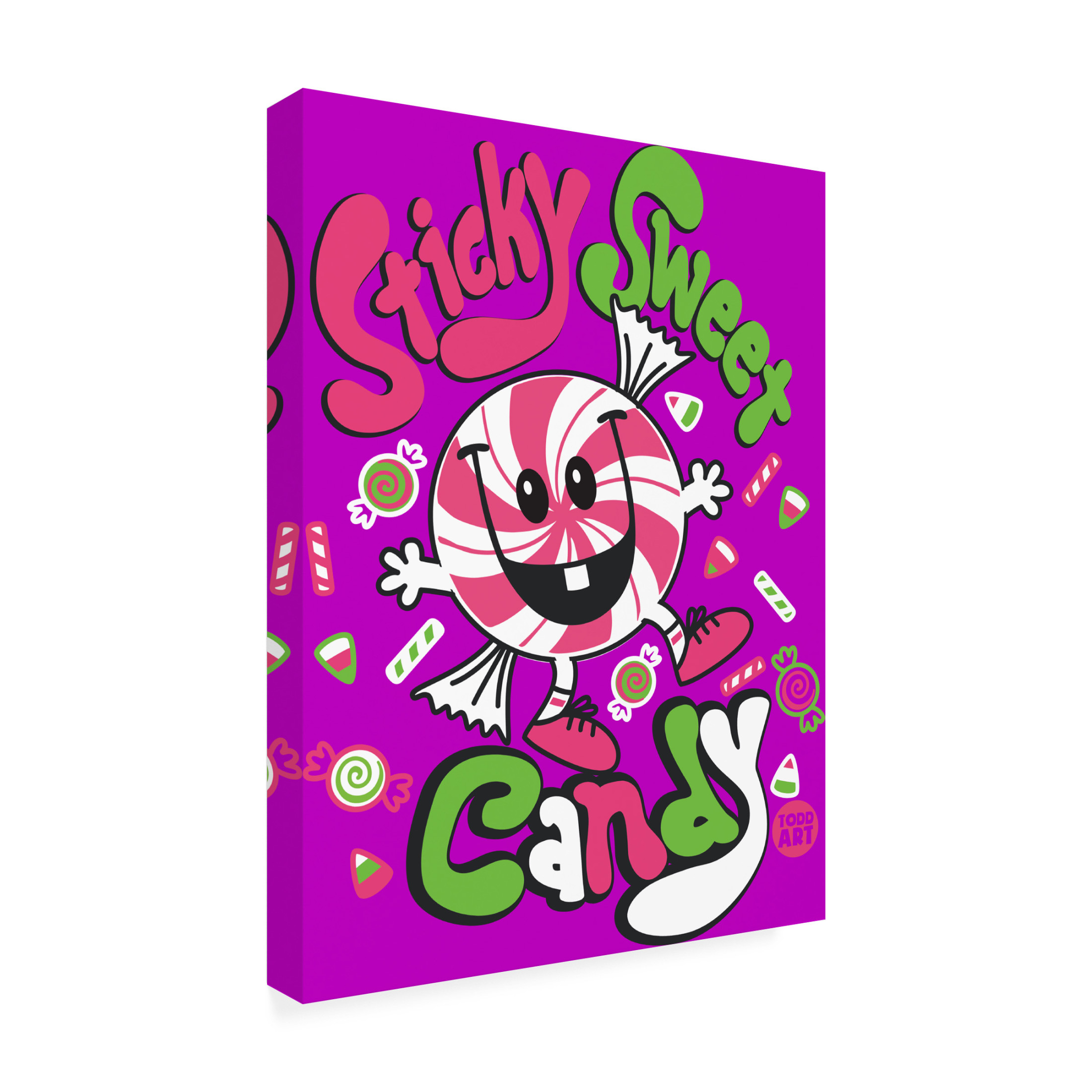Canvas Wall Art - toddart 'Funshine Candy' Wall Art for Living Room, Bedroom, or Office Décor by Trademark Fine Art - 35 x 47 Inches