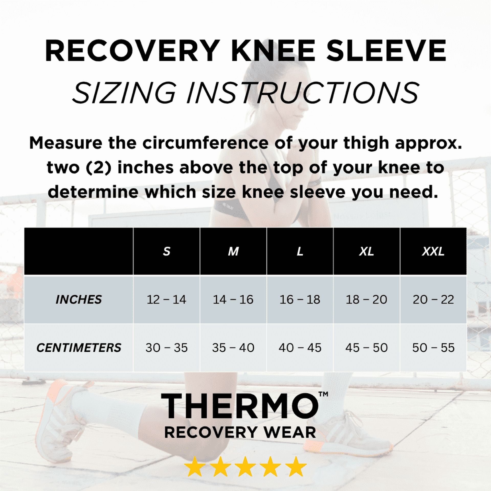 THERMO™ Circulation Knee Sleeve, Natural Semiconductor Infrared Healing Knee Brace, Superior to Compression, Comfort Style w/No Support Stay, XX-Large