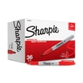 thumbnail image 1 of Juego de rotuladores permanentes Sharpie Fine Tip, 36 unidades, color rojo, 1 of 6