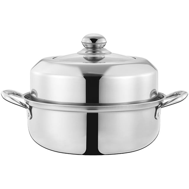 KAKOWELY Multi-functional Food Steamer Kitchen Steaming Tool Multi-use Stainless Steel Steam Pot,11.02X"X11.02"X8.66"