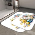 thumbnail image 2 of 1pc Easter Rabbit with Flowers Absorbent Non-Slip Bathroom Thickened Flannel Rug Decor,Soft,Quick Drying,Suitable For Indoor/outdoor Use,Bathrooms,Bedrooms,Kitchens,Terrace,Laundry Rooms,16"x24", 2 of 9