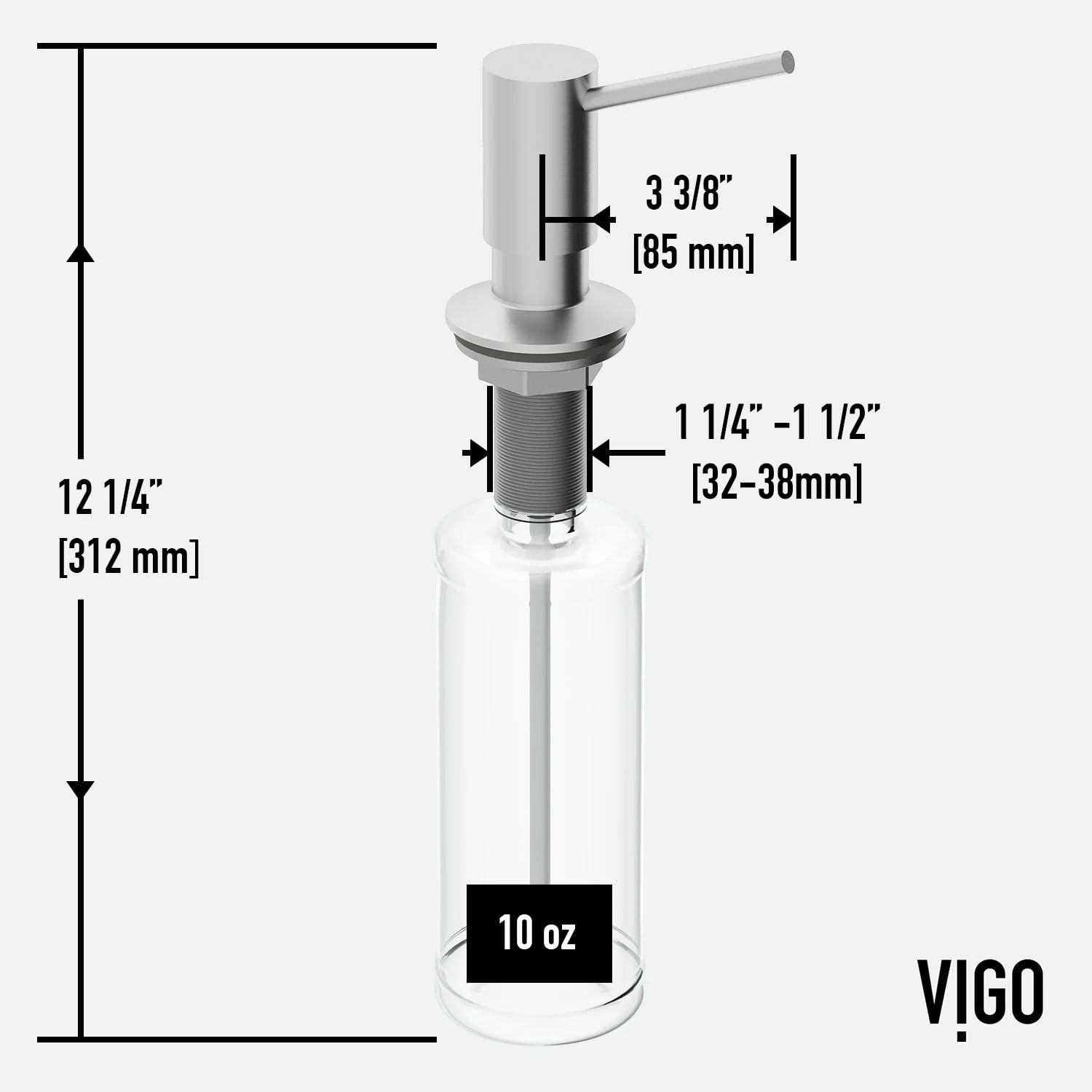 VIGO Braddock Kitchen Soap Dispenser in Stainless Steel