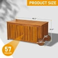 thumbnail image 4 of Zimtown Outdoor Storage Deck Box for Patio Furniture, Front Porch Decor 60 Gal Acacia Wooden, 4 of 7
