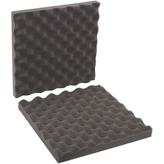 12 x 12 x 2" Charcoal Convoluted Foam Sets 24 Sets