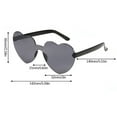 thumbnail image 3 of Ohmyroo Heart Shaped Rimless Sunglasses Transparent Candy Color Frameless Glasses For Outdoor And Daily Fashion Accessory, 3 of 3
