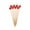 Red, variant on BambooMN Brand - Decorative Acrylic Flower End Bamboo Picks 4.7" (12cm)- 100pcs, Clear