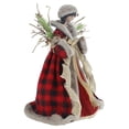 14" Red Checkered Burlap Angel African American Ethnic Christmas Tree ...