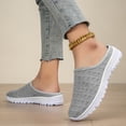 thumbnail image 6 of Domzle Women's Slip-On Mules Sneakers Backless Knit Comfortable Lightweight with Arch Support Walking Shoes for Travel House Office Green 44, 6 of 9